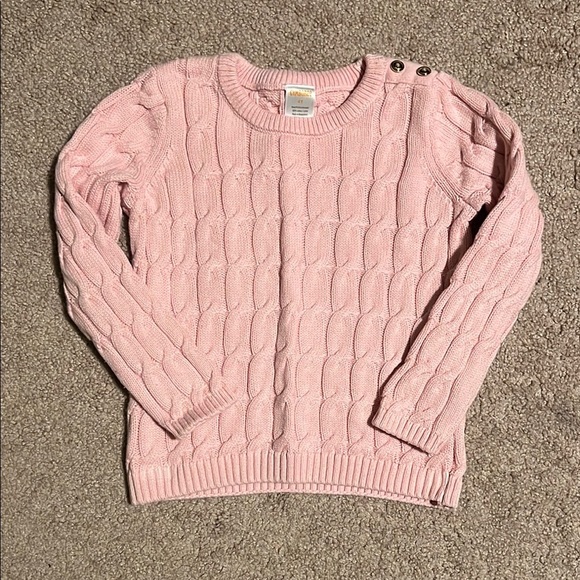 Gymboree Pink Crew Neck Cable Knit Sweater - Picture 1 of 3